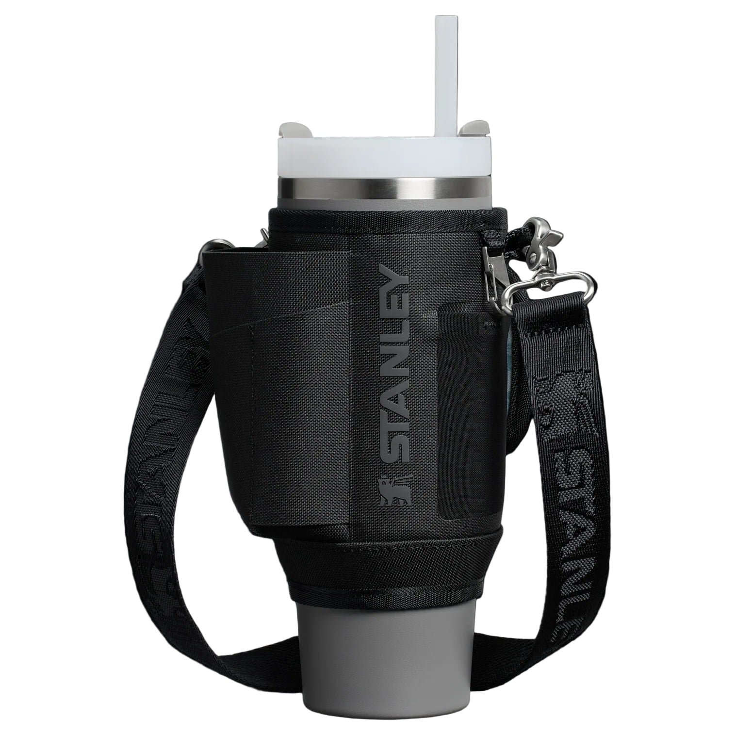 Bolsa para Copo Quencher Stanley 887ml – Carry All em poliéster reciclado, destacando design moderno e funcional para transporte seguro.