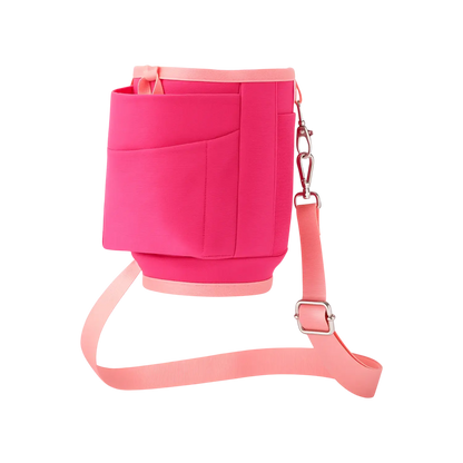 Bolsa para Copo Térmico Quencher & Tumbler em poliéster reciclado rosa, acessório para organização e estilo, compatível com 887 ml a 1,18 L.