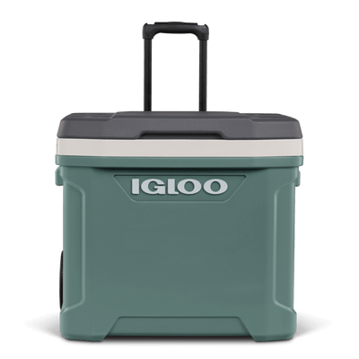 Caixa Térmica 56L Latitude com Rodas - Igloo com design durável e rodas para fácil transporte, ideal para aventuras ao ar livre.