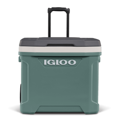 Caixa Térmica 56L Latitude com Rodas - Igloo com design durável e rodas para fácil transporte, ideal para aventuras ao ar livre.