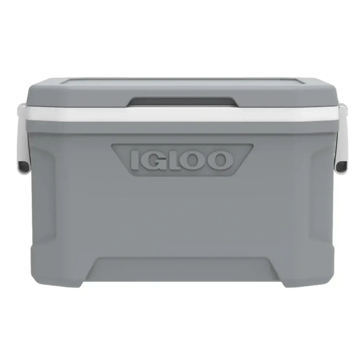 Caixa Térmica Profile 47L - Igloo cinza com capacidade intermediária para alimentos e bebidas, ideal para praia e piqueniques.