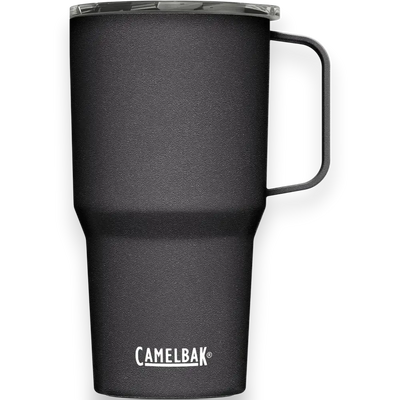 Caneca Alta Horizon Camelbak 700ml, caneca térmica preta com isolamento de parede dupla para 7h quente e 15h fria.