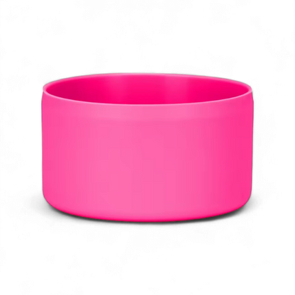 Protetor de Silicone M - by empório, cor rosa, para copos e garrafas, reduz ruídos e evita marcas, encaixe flexível, tamanho médio.