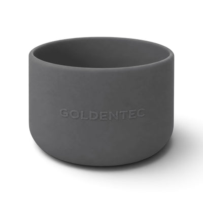 Capa de Silicone Goldentec G Cinza, vista frontal, exemplo de personalização