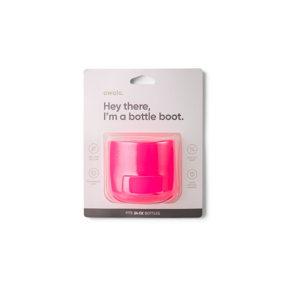 Capa protetora de silicone para garrafa Owala na cor Rosa Pink