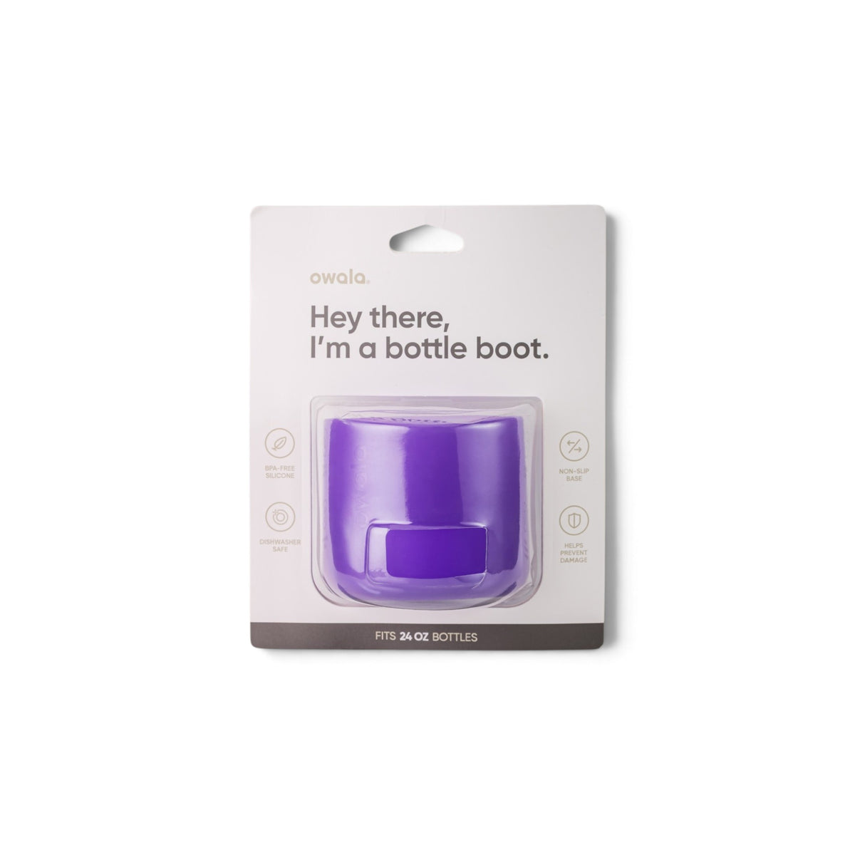 Capa protetora de silicone para garrafa Owala 710ml na cor violeta