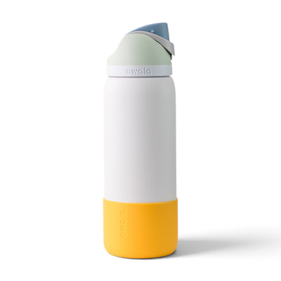 Capa protetora de silicone para garrafa Owala na cor amarela