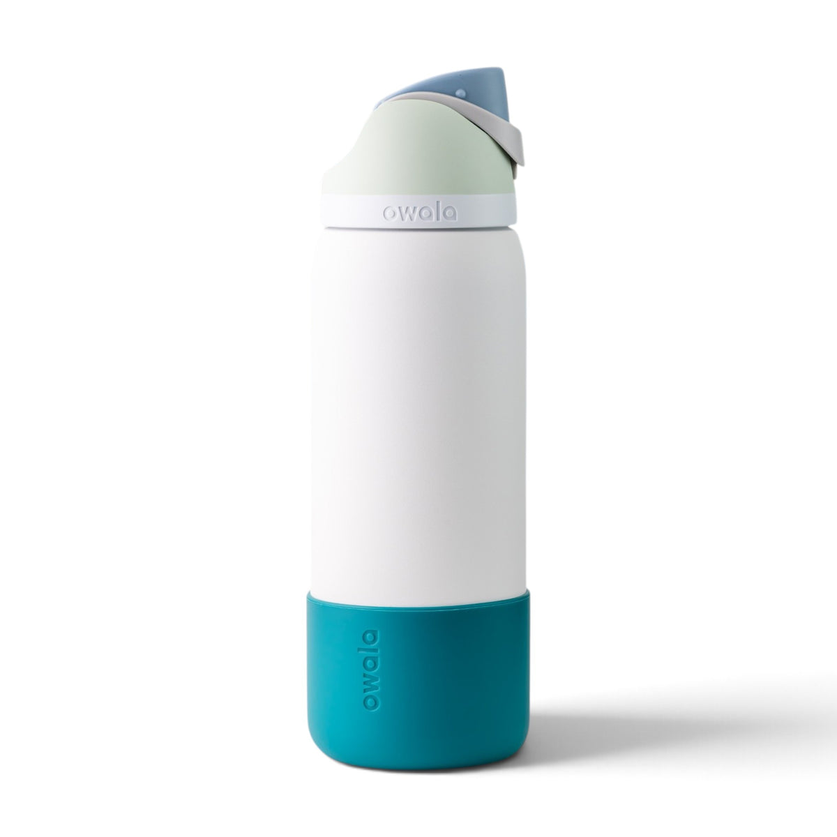 Capa protetora de silicone para garrafa Owala 946ml na cor Blue Green