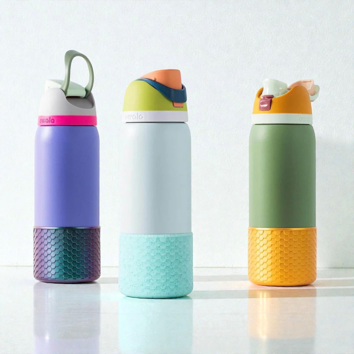 Capa de Silicone Sereia G - ( Owala Version ), proteção para garrafas, estilo e segurança, capas coloridas