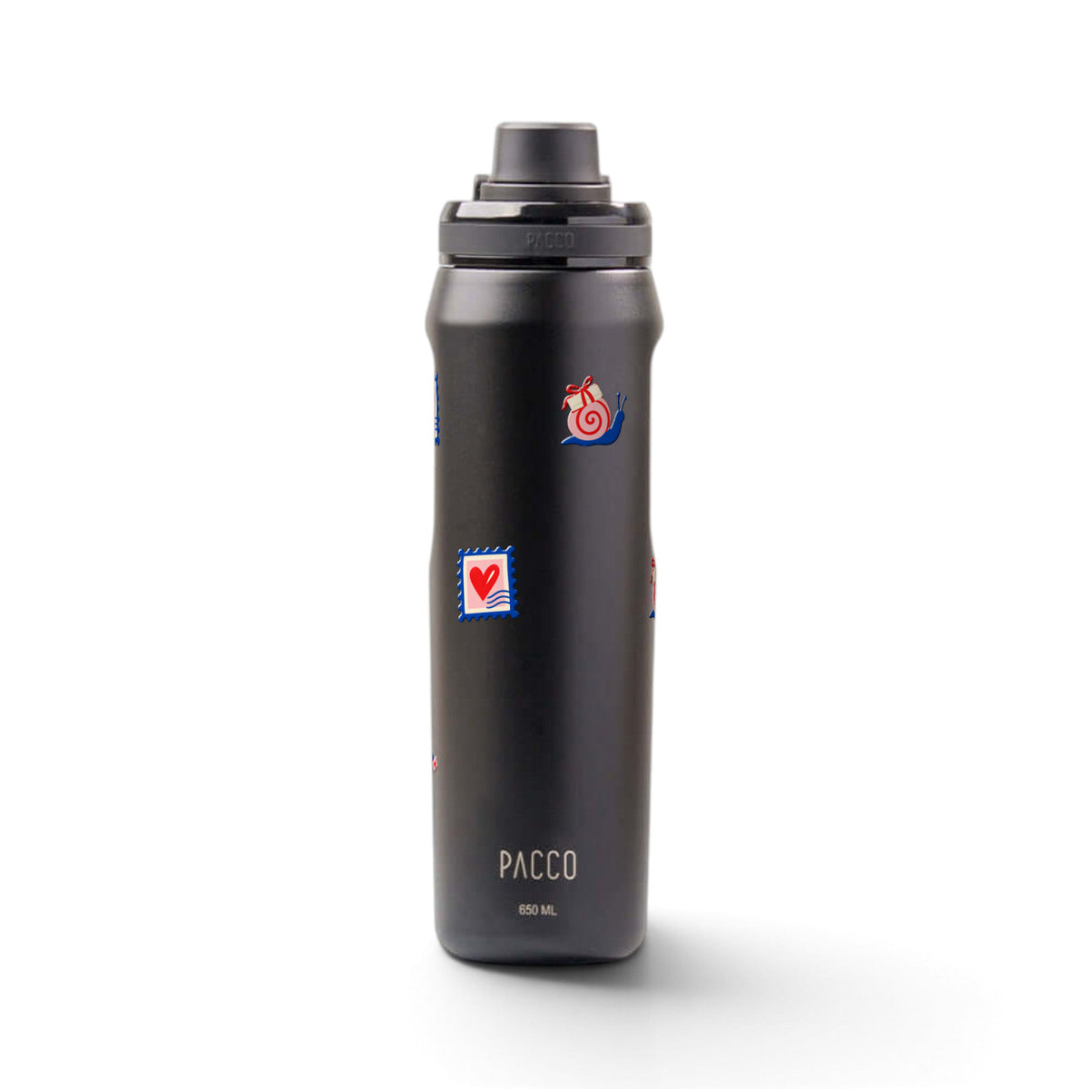 Garrafa Térmica PACCO Vyta 650ml Clube das Cartas Preta