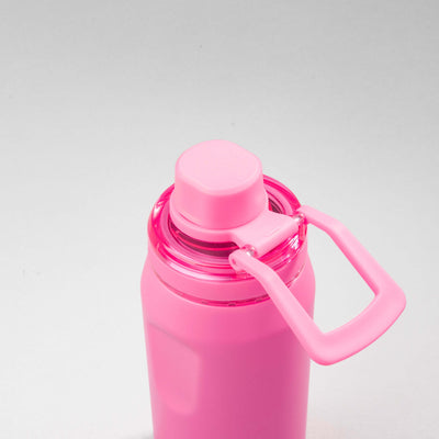 Garrafa Térmica PACCO Vyta 350ml rosa, alto desempenho térmico, design moderno e ergonômico, aço inoxidável, ideal para uso diário.