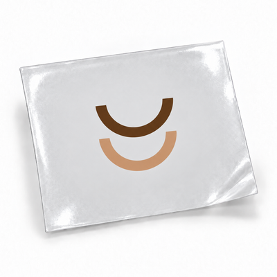 Arcos café — sticker UV DTF individual com verniz — apresentação