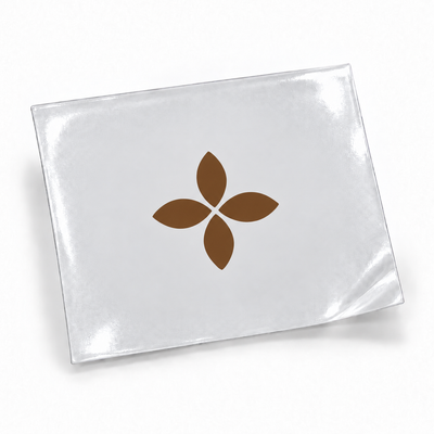 Flor de café — sticker UV DTF individual com verniz — apresentação