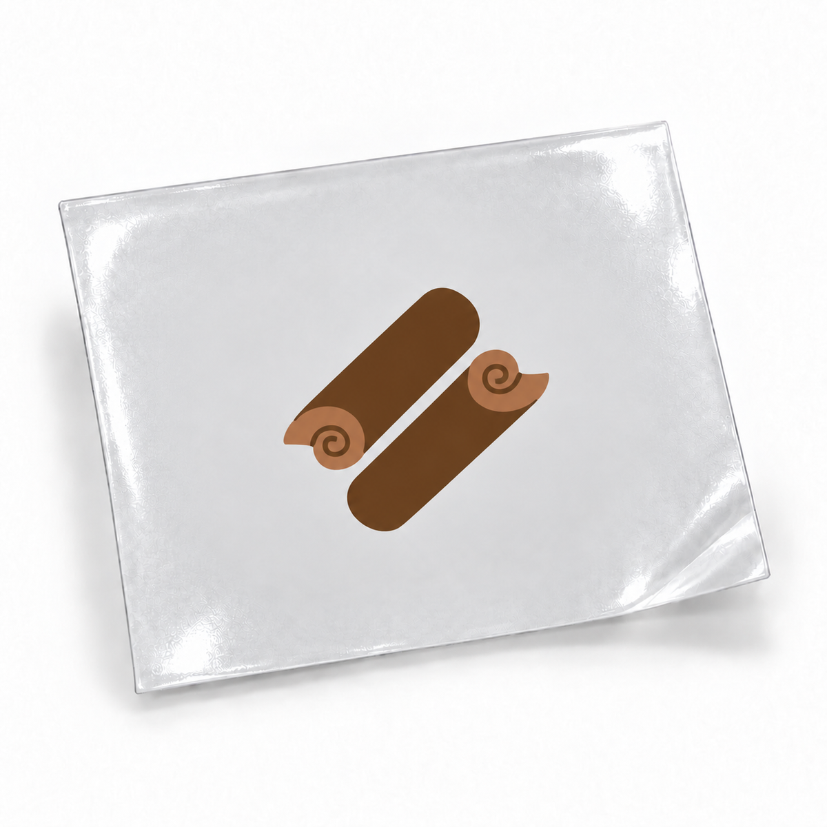 Canela — sticker UV DTF individual com verniz — apresentação