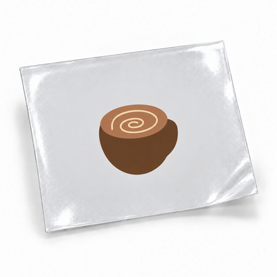 Xícara café — sticker UV DTF individual com verniz — apresentação