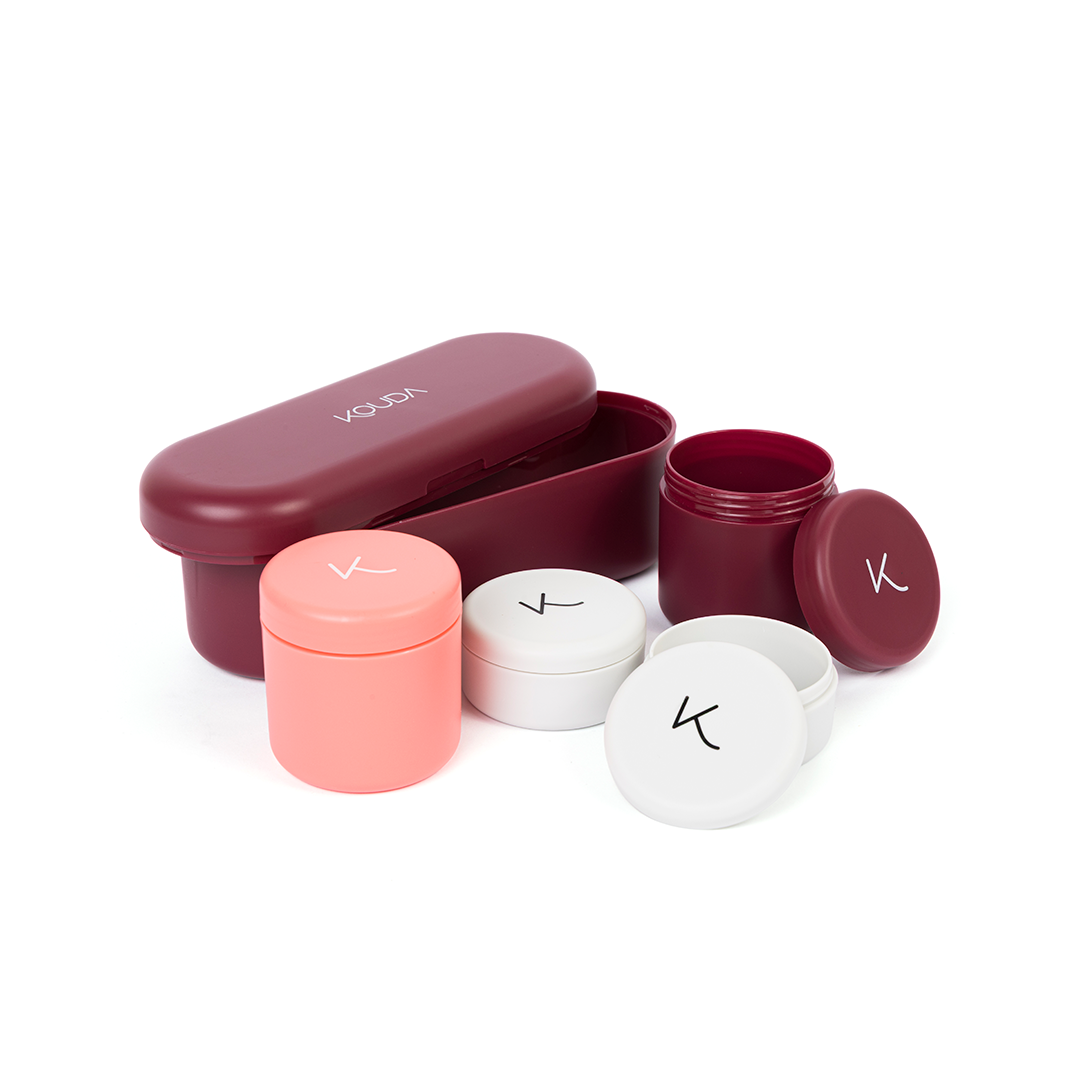Conjunto de Porta Snacks Bento Petit - Kouda com embalagens coloridas para lanches e snacks organizados de forma prática.