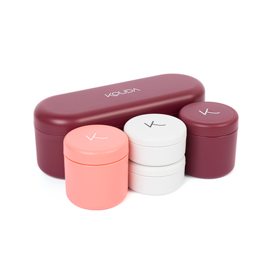 Conjunto de Porta Snacks Bento Petit - Kouda com recipientes coloridos para organização prática de lanches e snacks.