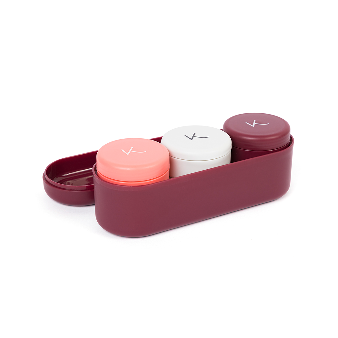 Conjunto de Porta Snacks Bento Petit - Kouda com potes para organização prática de lanches e snacks pequenos.