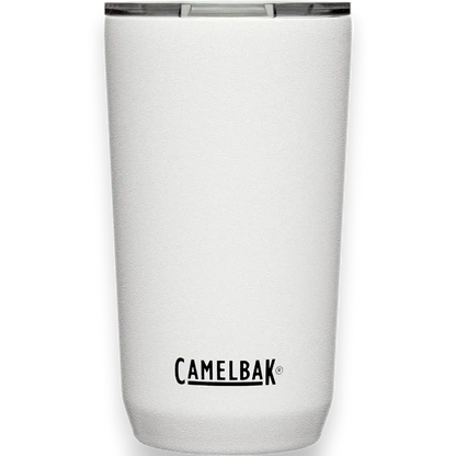 Copo Térmico Horizon Camelbak 500ml em aço inox branco, ideal para manter a bebida quente por 5h e fria por 10h.