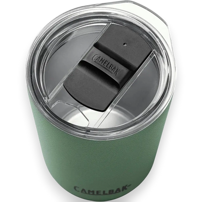 Copo Térmico Horizon Camelbak 350ml verde, ergonômico com tampa prática para manter bebidas quentes por 4h e frias por 6h.