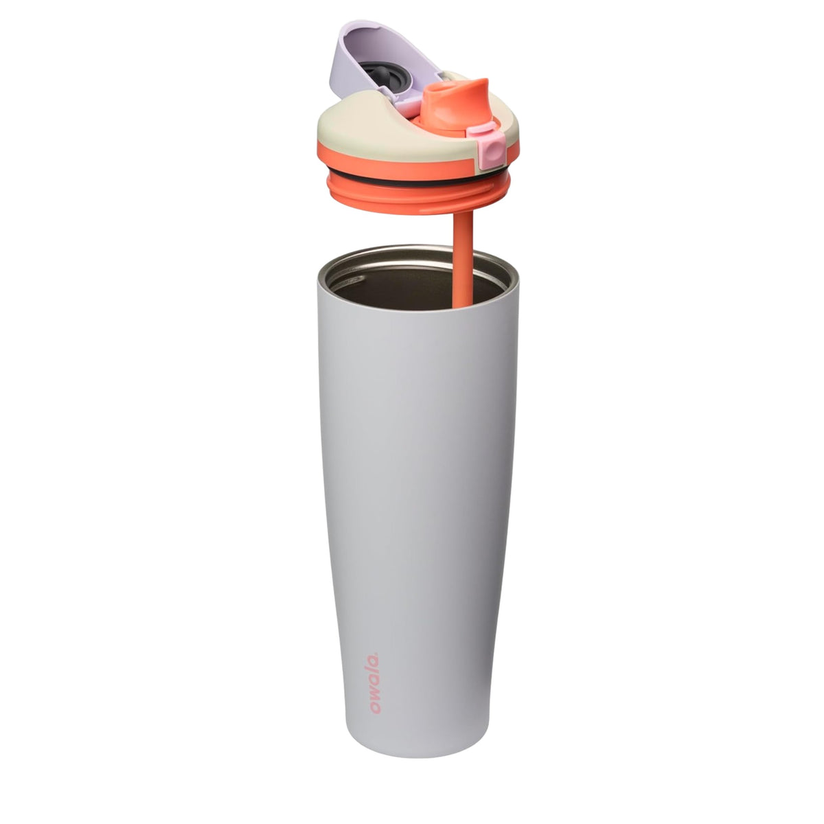Owala Tumbler Free Sip 1,185 ml Beach House, com a tampa aberta