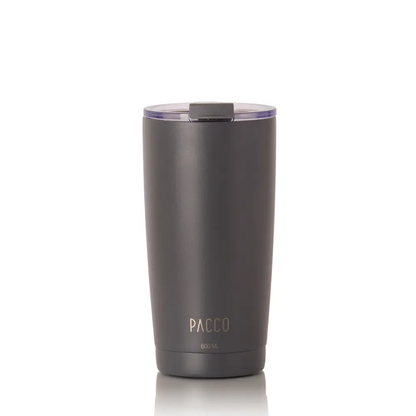 Copo Térmico PACCO ThermoCup 600ml com paredes duplas e isolamento a vácuo, ideal para manter bebidas quentes ou frias por horas.