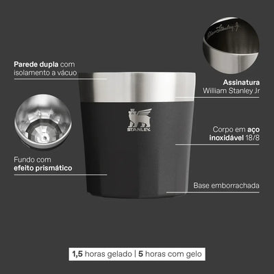 Copo prismático alto Stanley na cor Black Eclipse