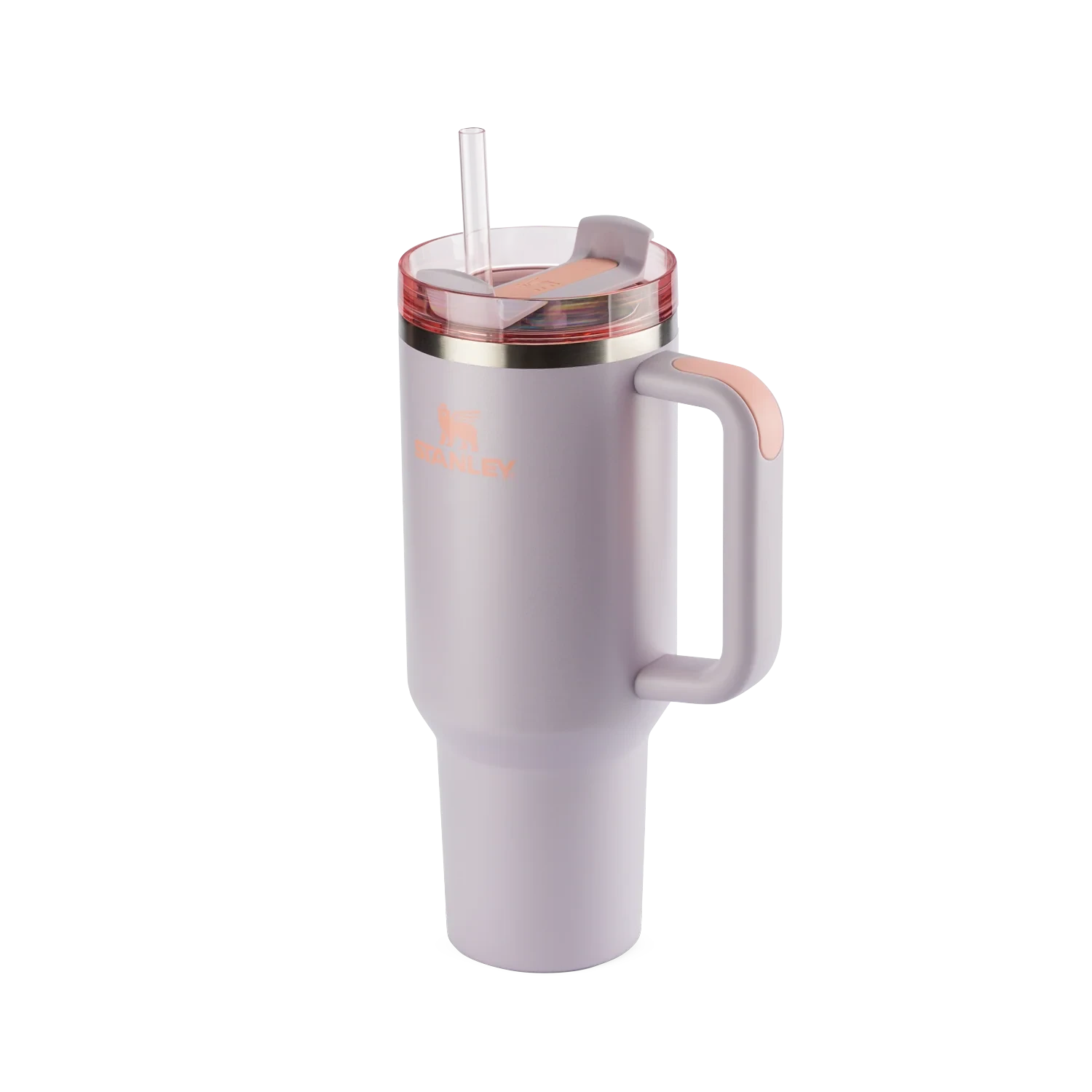 Copo Quencher Stanley 1,18L com design icônico e tampa FlowState em modo canudo, ideal para hidratação diária e versatilidade.
