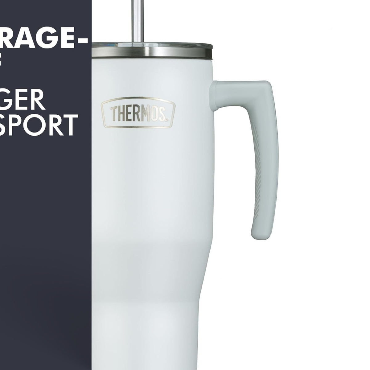 Copo Térmico com canudo Thermos 1100 ml Branca, infográfico com as características, foto 9 de 10
