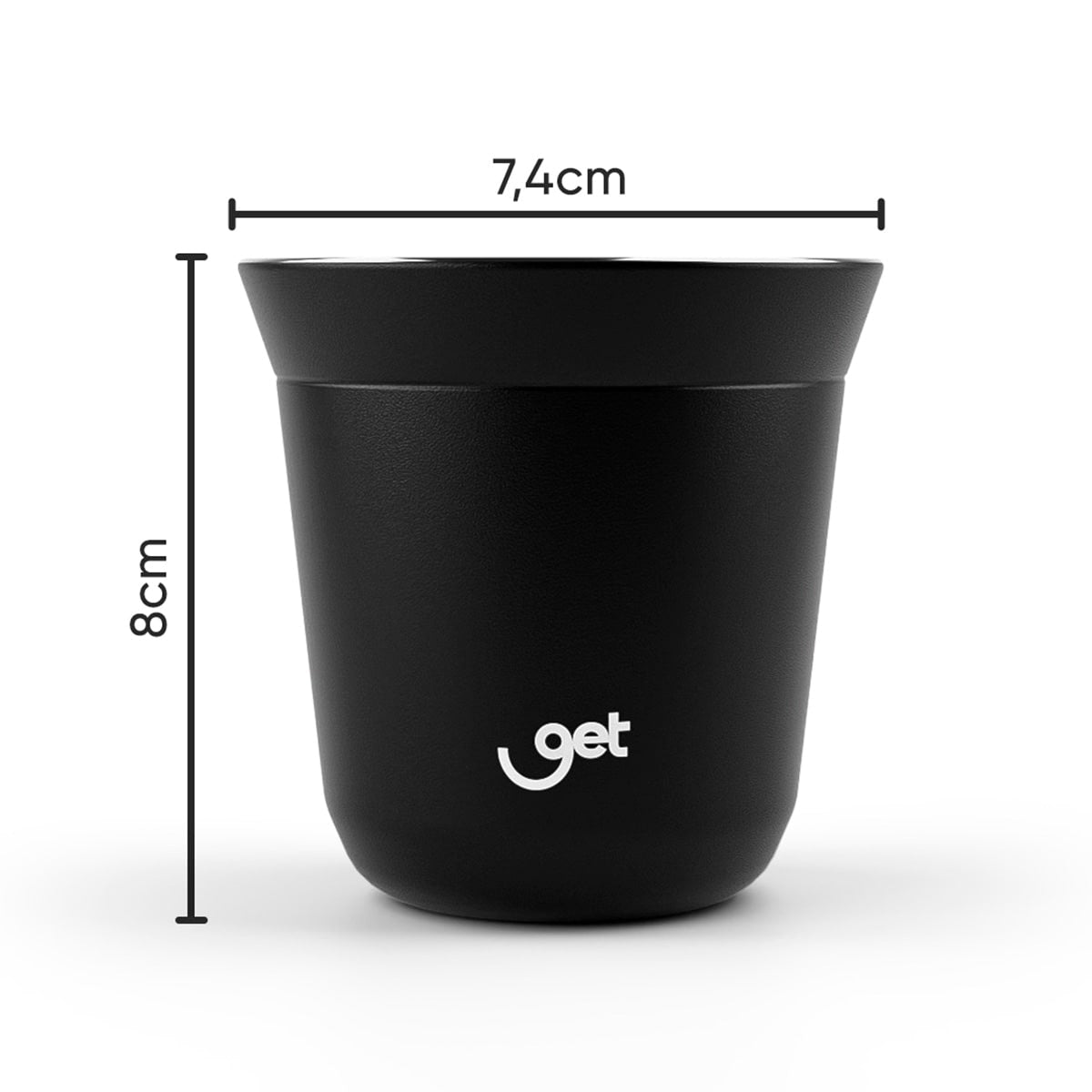 Copo Térmico Goldentec Get Espresso 150 ml Torra, tabela de medidas