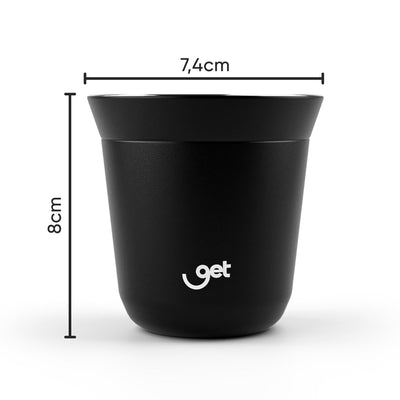 Copo Térmico Goldentec Get Espresso 150 ml Torra, tabela de medidas