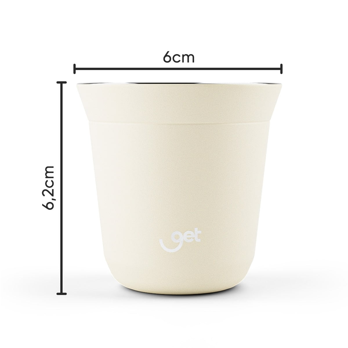 Copo Térmico Goldentec Get Espresso 80 ml Macchiato, tabela de medidas