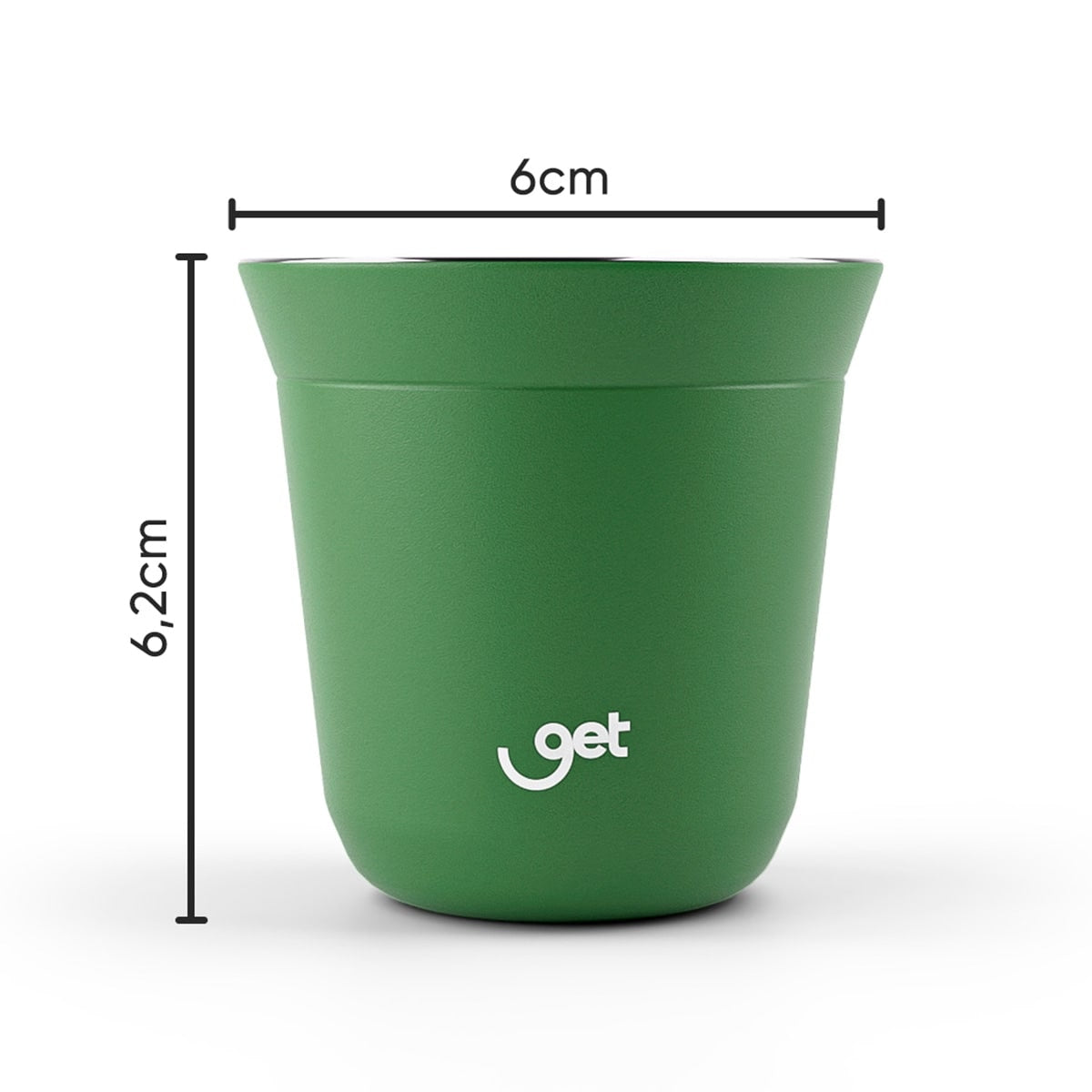 Copo Térmico Goldentec Get Espresso 80 ml Menta, tabela de medidas