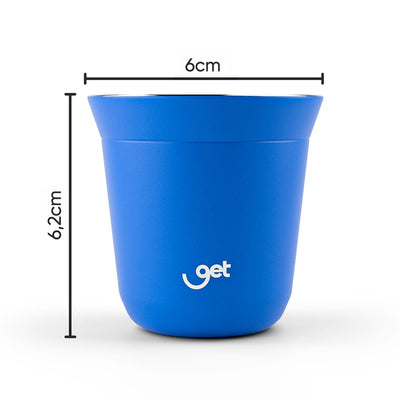 Copo Térmico Goldentec Get Espresso 80 ml Mirtilo, tabela de medidas