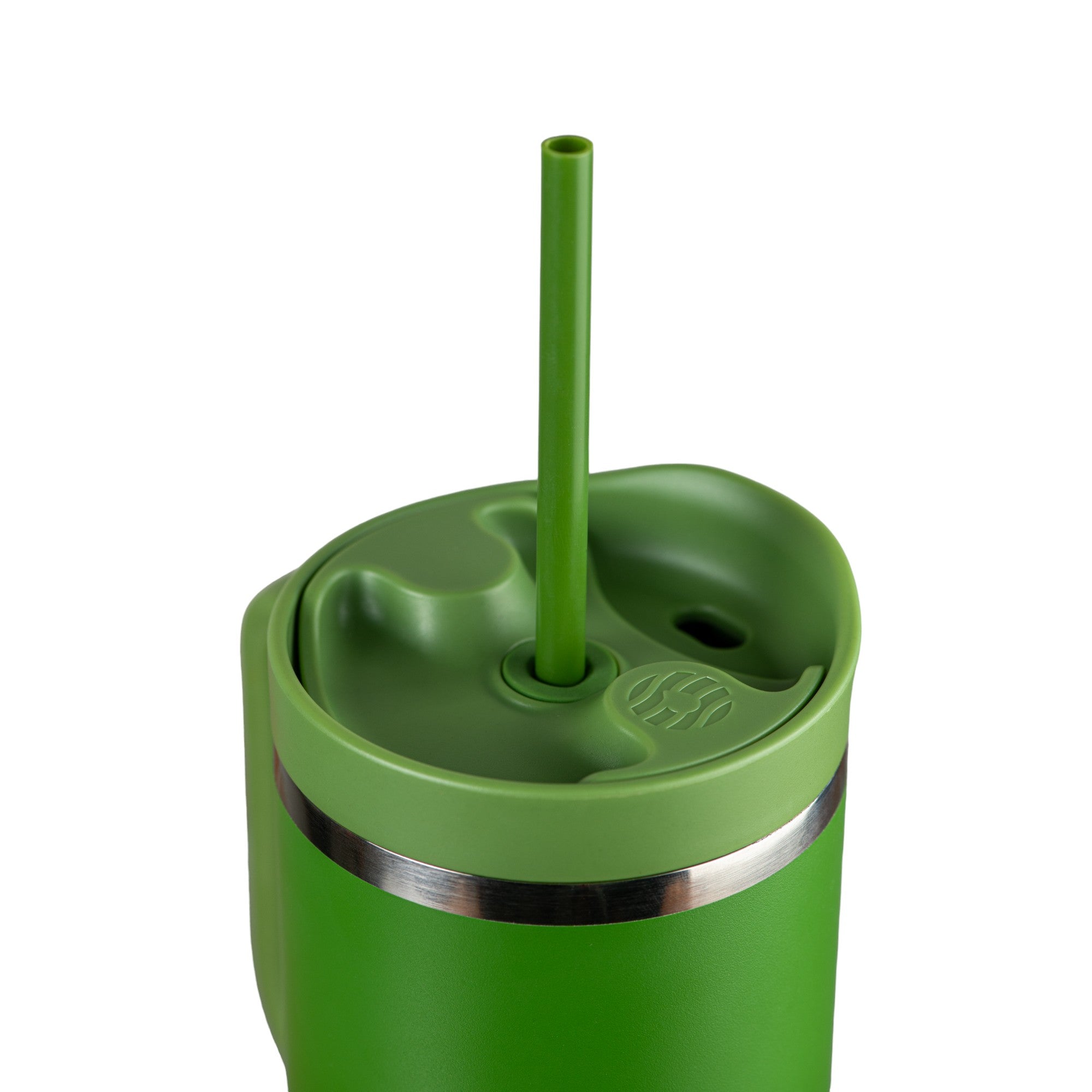 Copo Térmico King Faster 800 ml verde com canudo, ideal para manter bebidas quentes ou frias, design moderno e prático para o dia a dia.