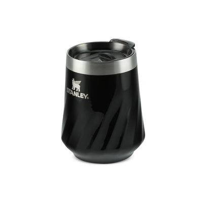 Copo Térmico Stanley Reserve Wine 325ml em aço inox com design facetado, ideal para vinhos e drinks.
