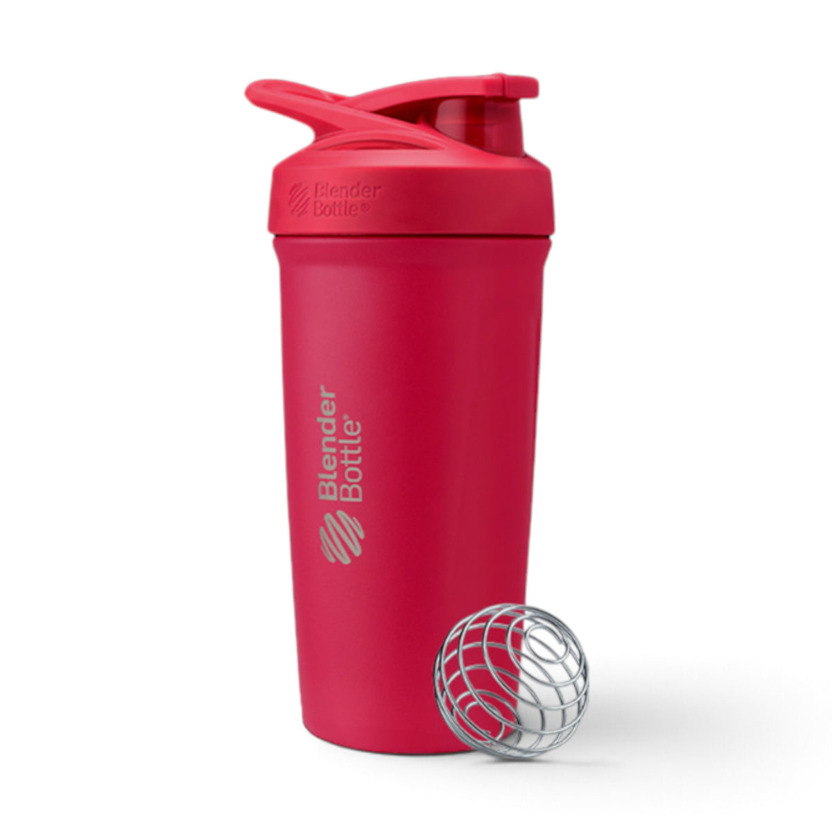 Coqueteleira Blender Bottle Strada 710 ml Pink, vista frontal com tampa fechada