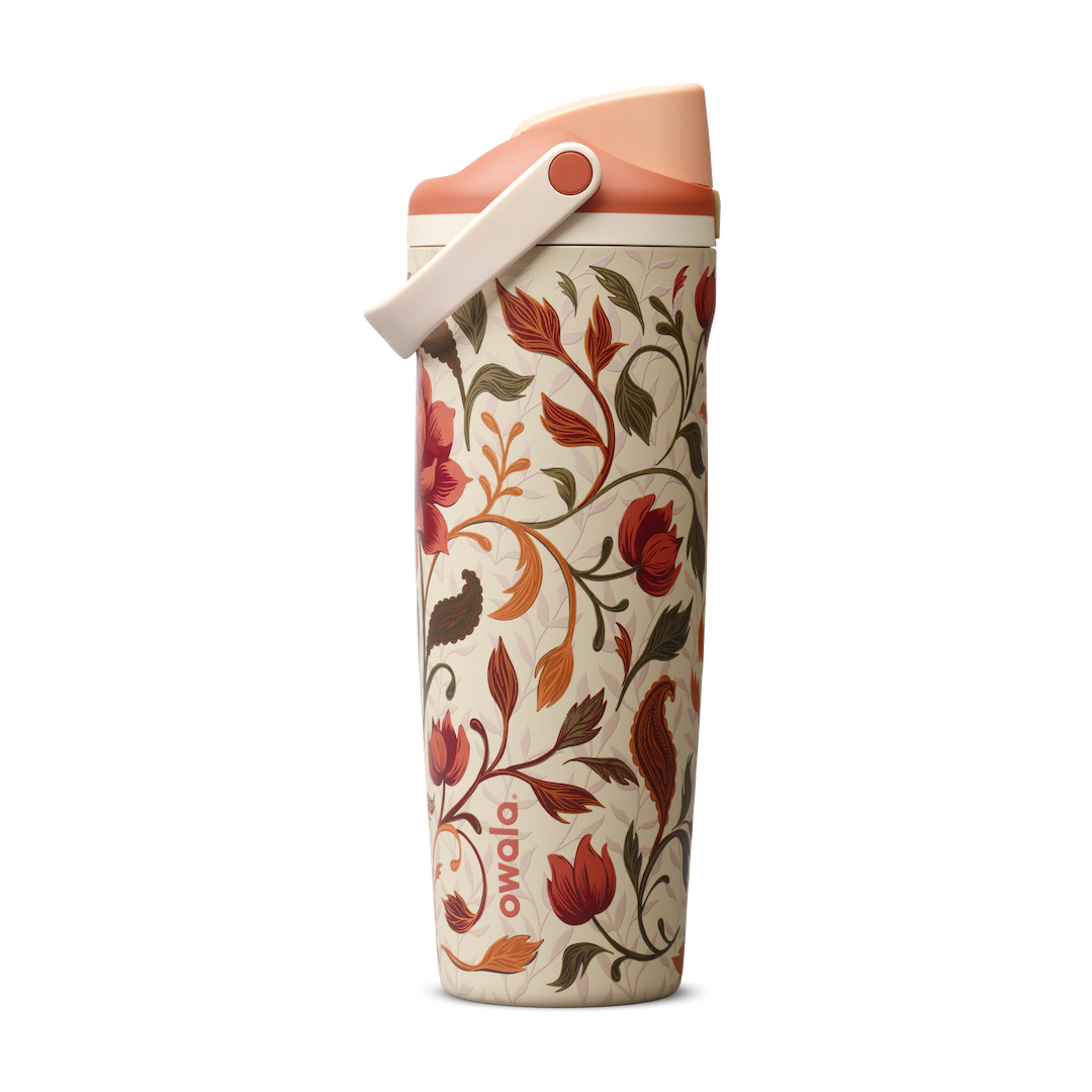 Garrafa Térmica Owala FreeSip Sway 887 ml — Woodland Boho — Frente