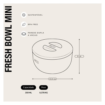 Fresh Bowl Mini 350ml PACCO na cor creme
