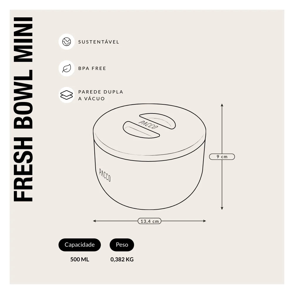 Fresh Bowl Mini 500ml PACCO na cor lavanda