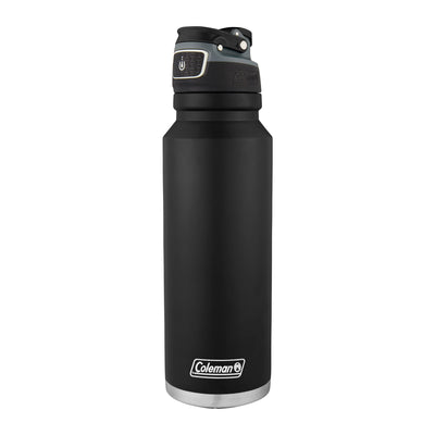 Garrafa Térmica 1,2 L FreeFlow AUTOSEAL® Coleman Preta, vista frontal com tampa fechada, foto 6 de 6