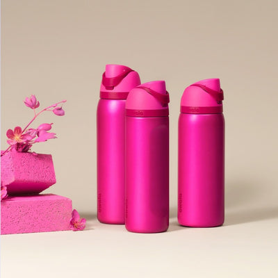 Garrafa Térmica Owala FreeSip 946 ml (32 oz) Read my Lips, kit com os itens juntos