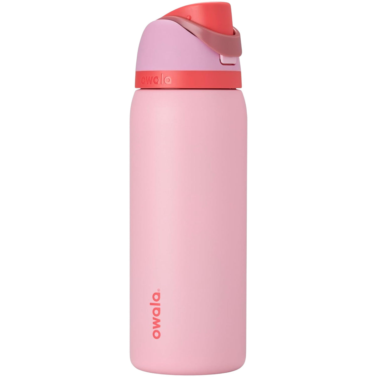 Garrafa Térmica Owala FreeSip 946 ml (32 oz) Angel Cake, vista frontal com tampa fechada