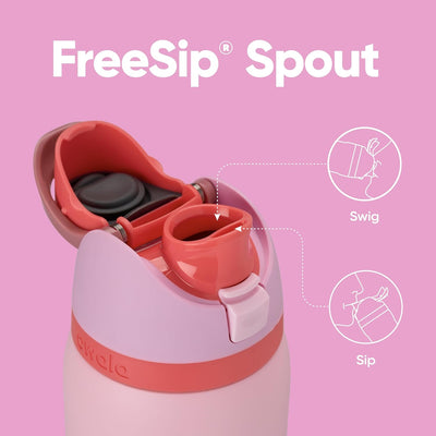 Garrafa Térmica Owala FreeSip 946 ml (32 oz) Angel Cake, infográfico com as características, foto 125 de 141