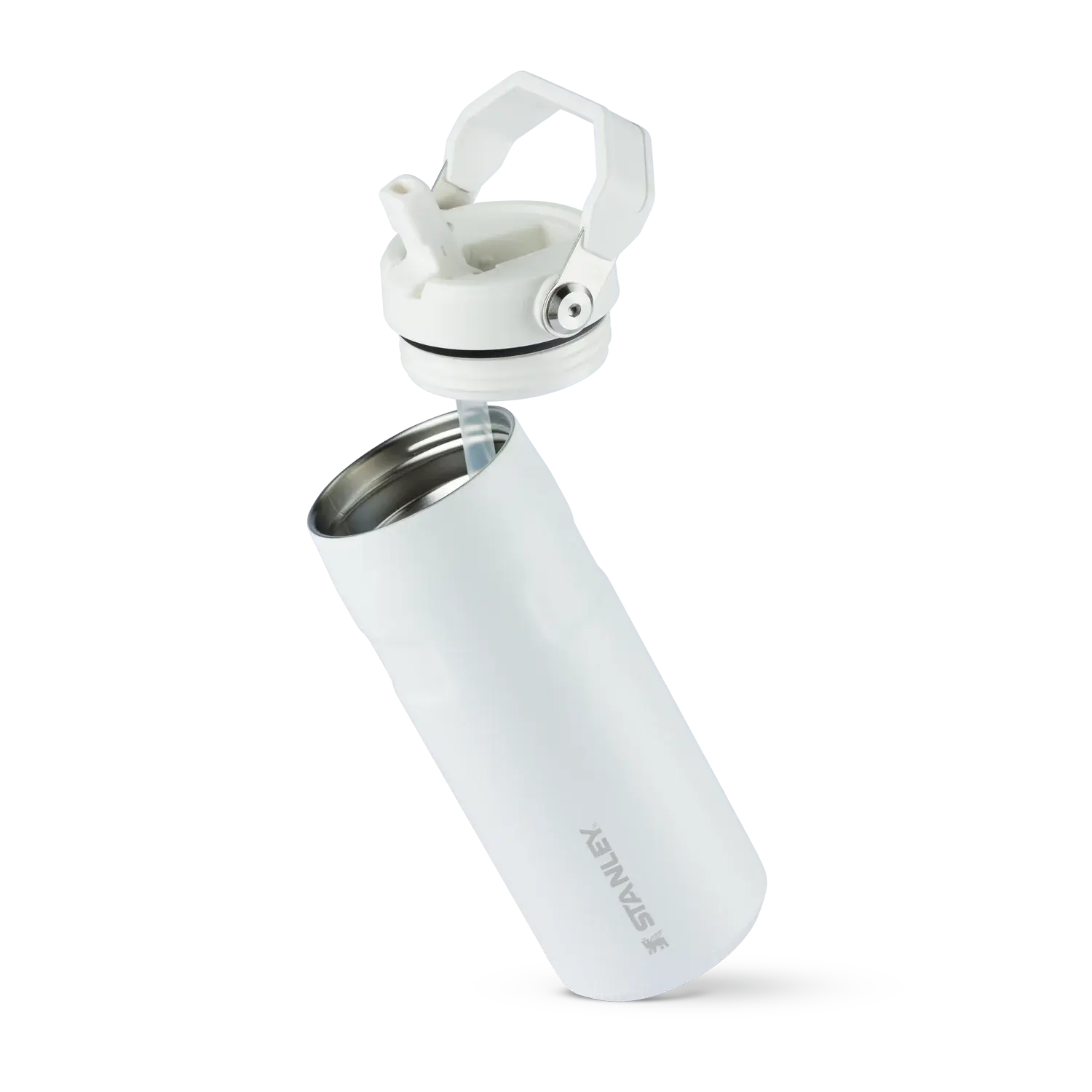 Garrafa Térmica Aerolight Flip Straw | 473ml, design slim em aço inox reciclado, ideal para mobilidade e conforto em qualquer rotina.