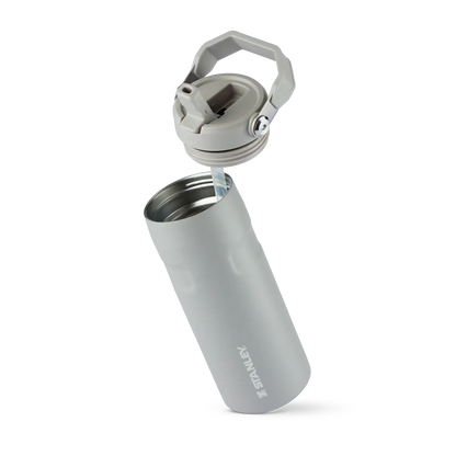 Garrafa Térmica Aerolight Flip Straw | 473ml em aço inox 18/8 reciclado, design slim para hidratação prática e sustentável.