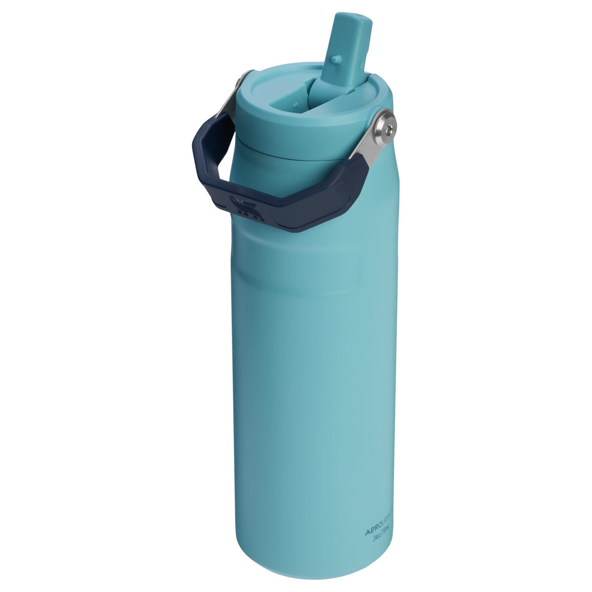 Garrafa Térmica Aerolight Flip Straw Stanley 710 ml Agave, vista lateral com tampa fechada