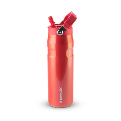Garrafa Térmica Aerolight Flip Straw Stanley 710 ml Apple Shimmer, com a tampa aberta, foto 68 de 142