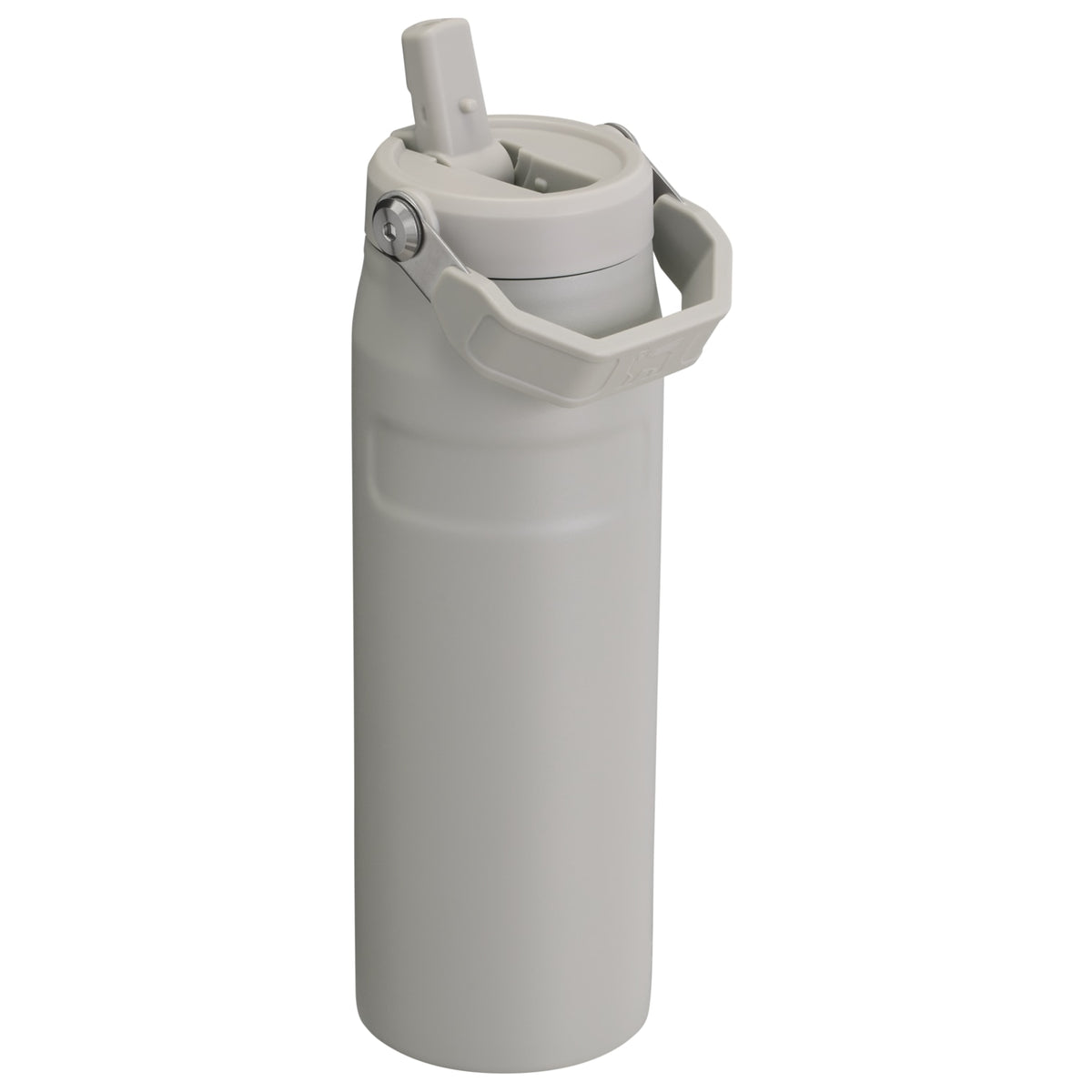 Garrafa Térmica Aerolight Flip Straw Stanley 710 ml Ash, com a tampa aberta
