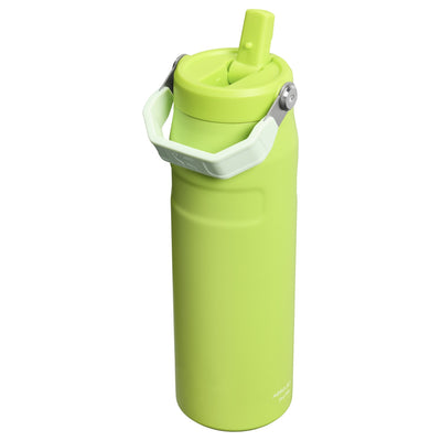 Garrafa Térmica Aerolight Flip Straw Stanley 710 ml Chartreuse, vista frontal com tampa fechada, foto 139 de 142